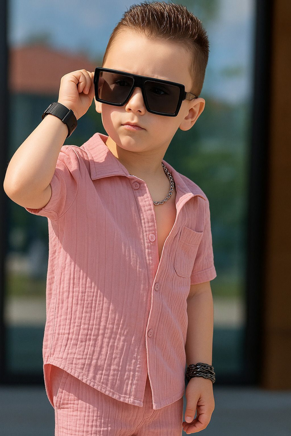 Image of PLUSEBURRY Baby Boys Casual Shirt Shorts
