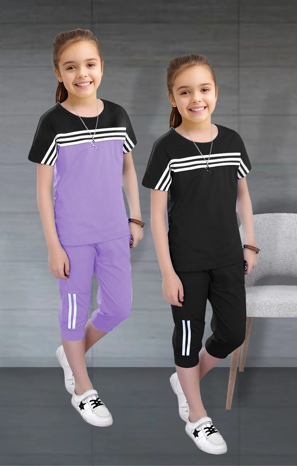 Image of PY PINKYOU Baby Boys & Baby Girls Casual T-shirt Three Fourth Pant