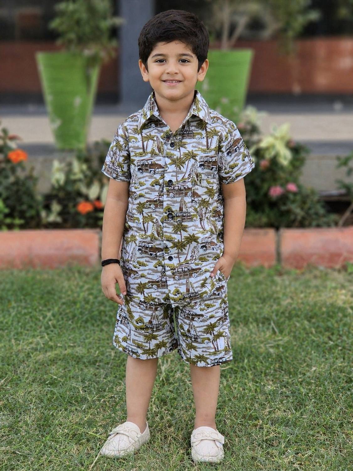 ALANTA Boys Casual Shirt Shorts