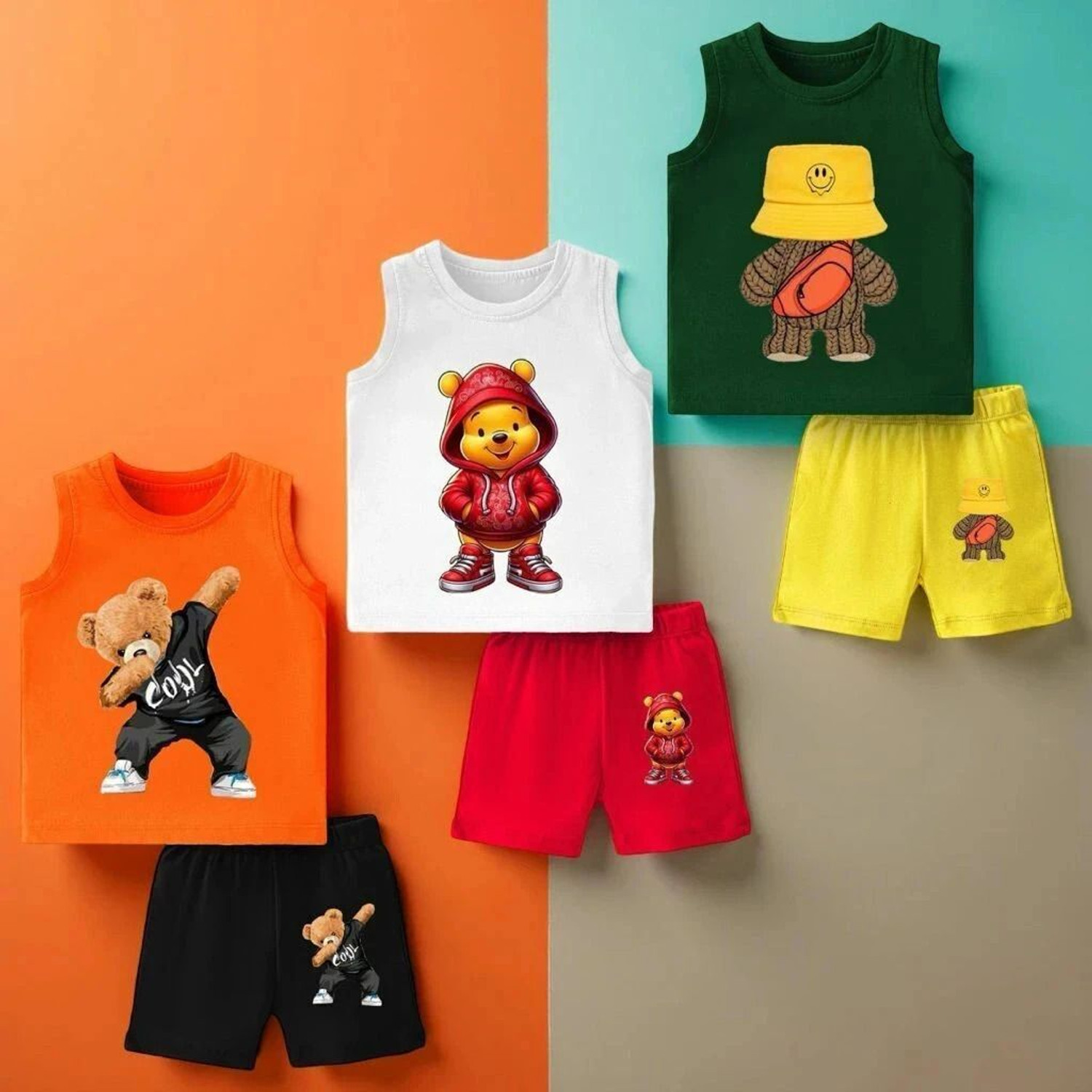 Image of Lavi-Tavi Baby Boys & Baby Girls Casual T-shirt Shorts