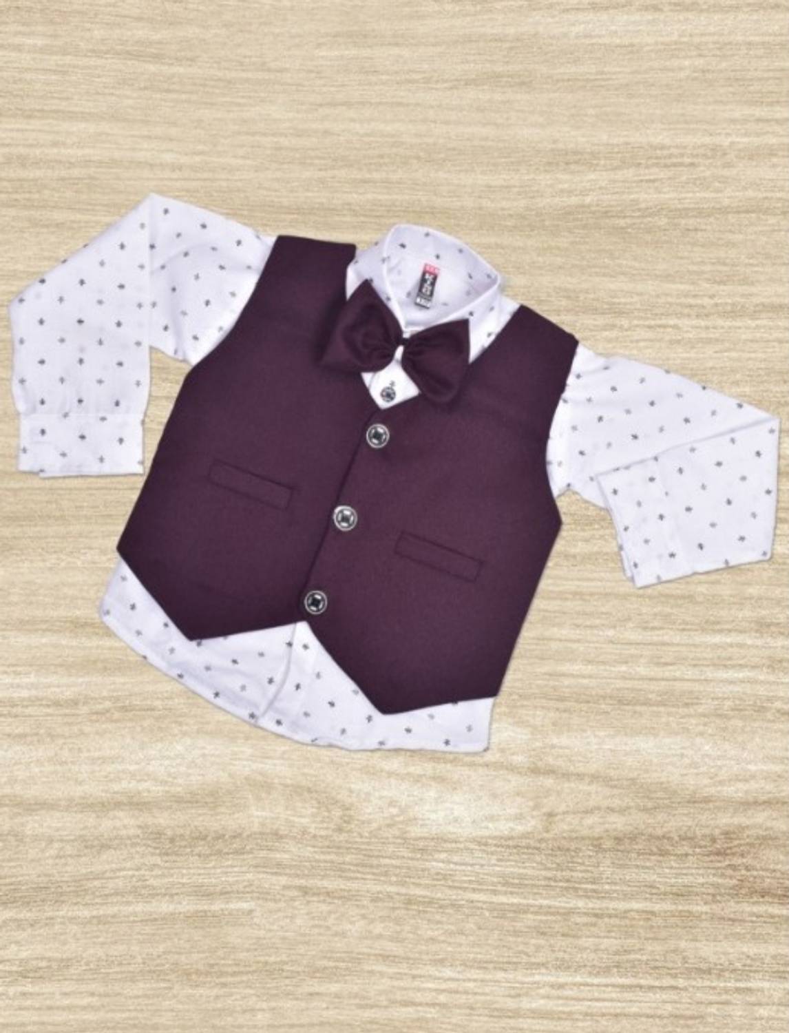 vest baby boy maroon dress shirt