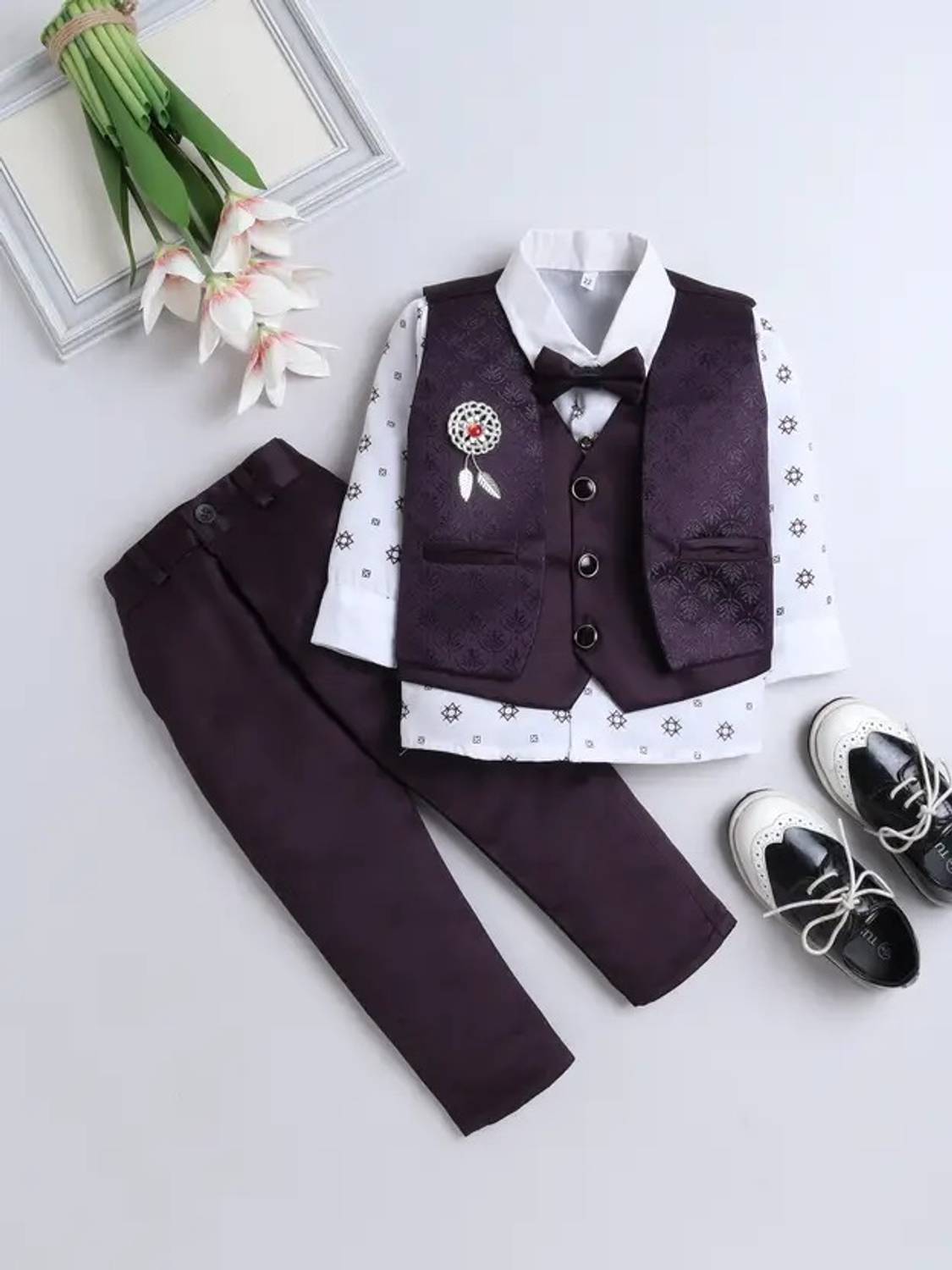 ADINATH FASHION COLLECTION Boys Party(Festive) Waistcoat Waistcoat