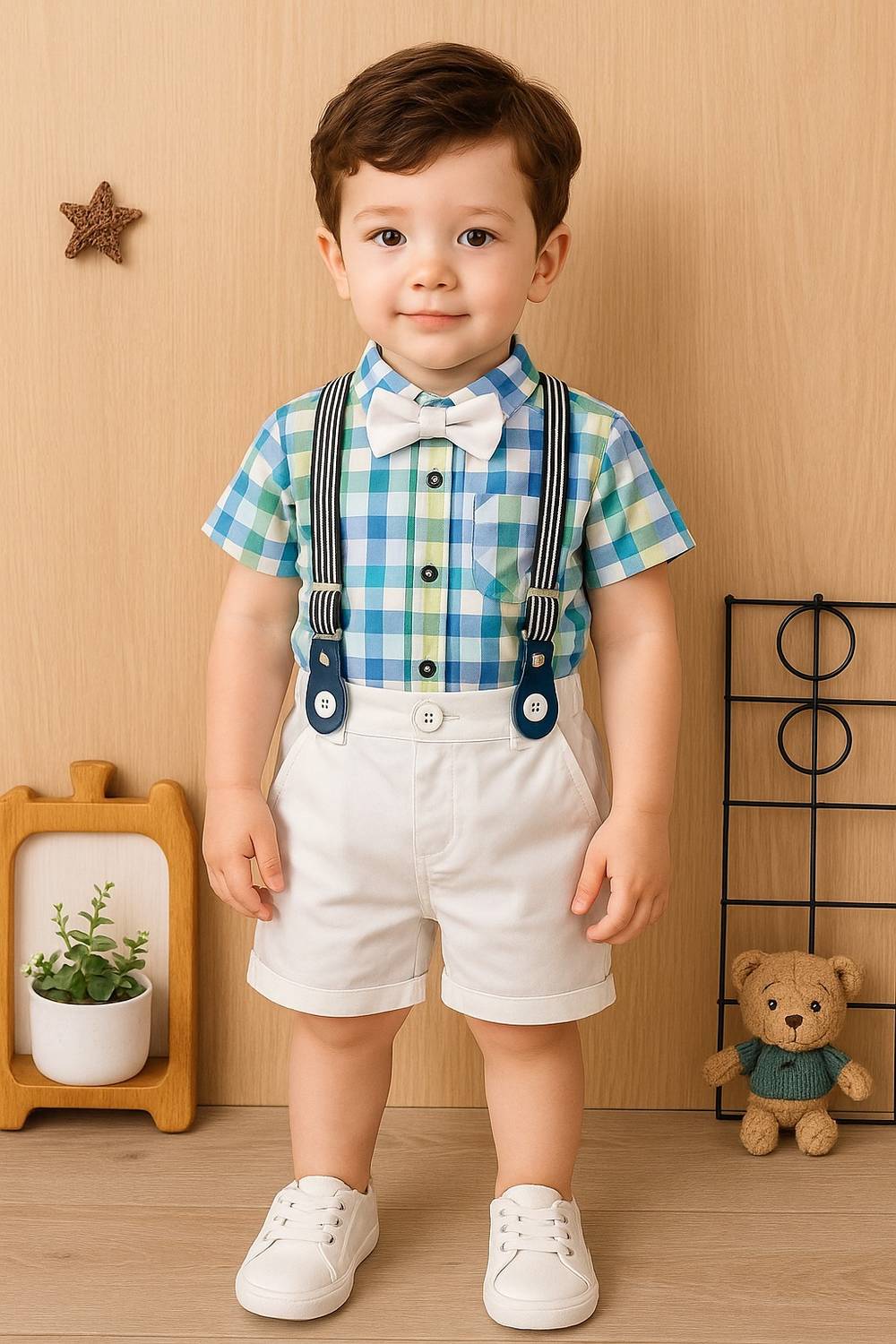 Bleckz Soeamk Baby Boys Party(Festive) Shirt Shorts