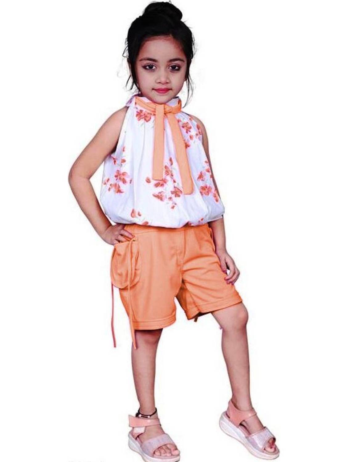 BHOOLKU Girls Party(Festive) Top Shorts