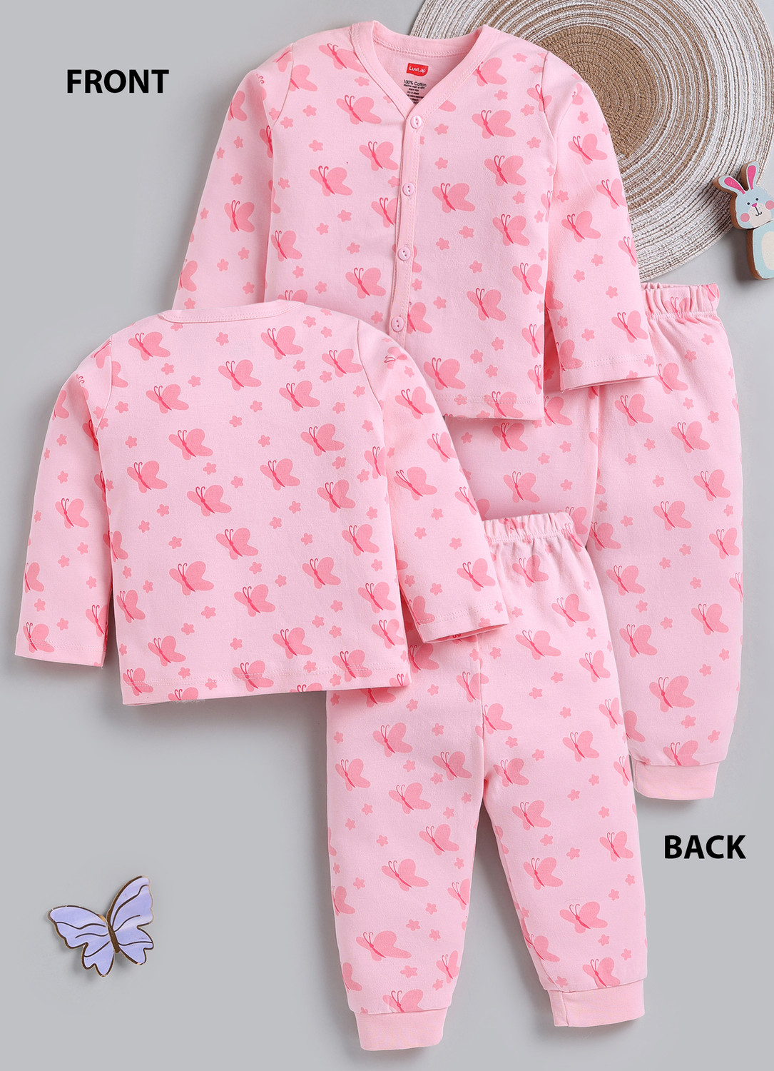 Image of LuvLap Baby Boys & Baby Girls Casual T-shirt Pyjama (Multicolor 13)