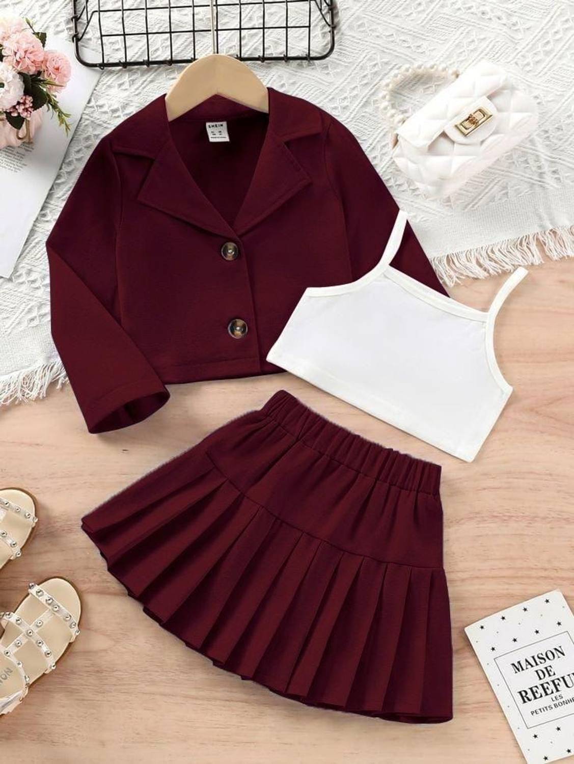 ASTRON CLOTHING Girls Party(Festive) Jacket Skirt