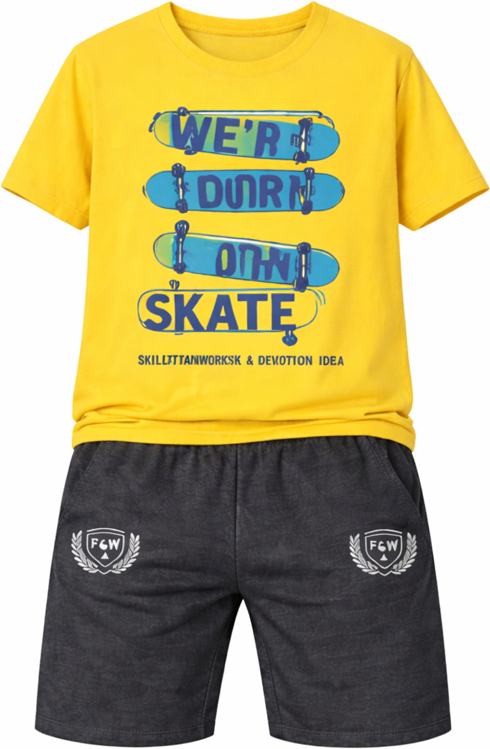 Image of SHOPPY BAZAR Boys Casual T-shirt Shorts (Multicolor)