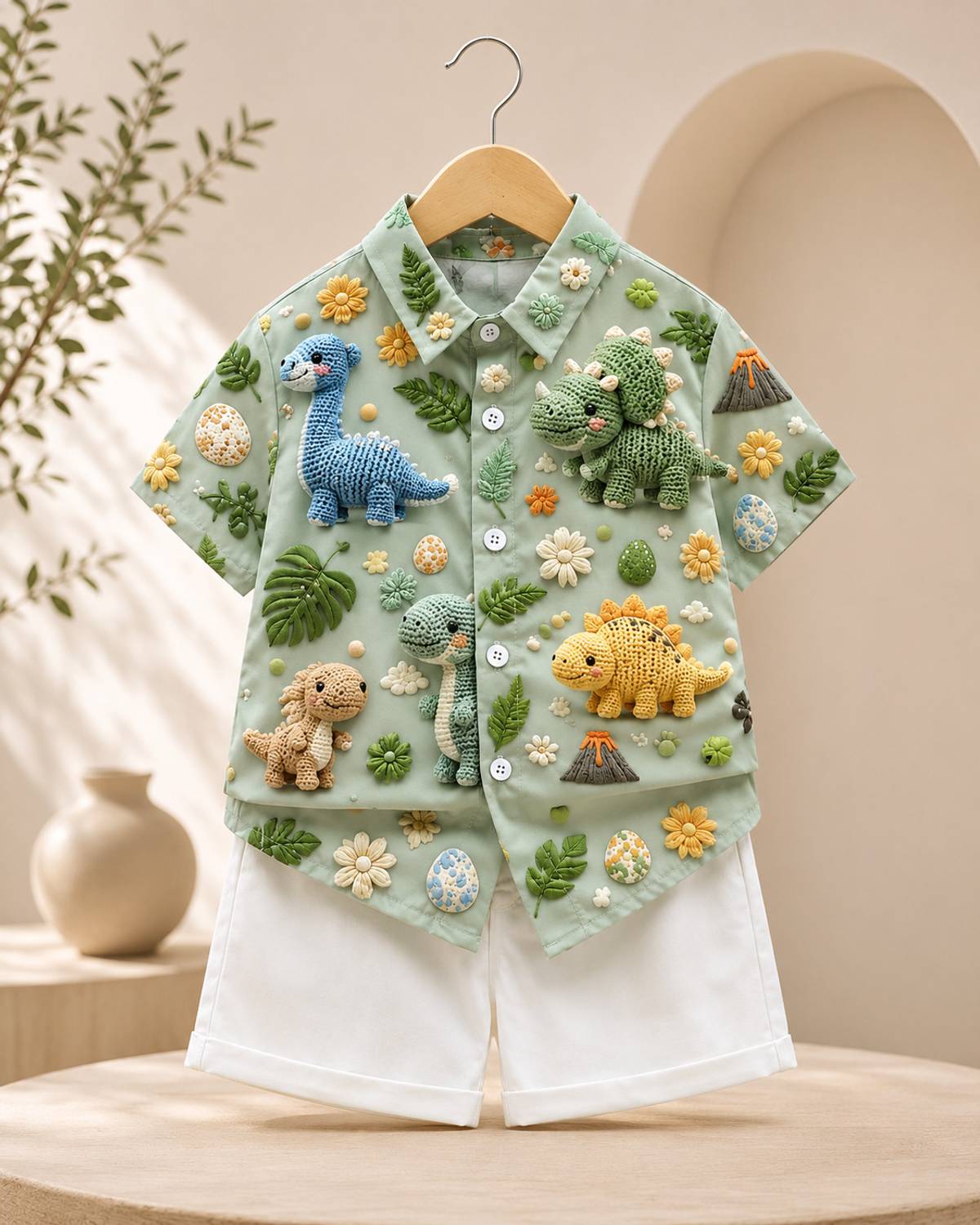 velourakids Boys Casual Shirt Shorts Blue Pack of 1 - Image 1