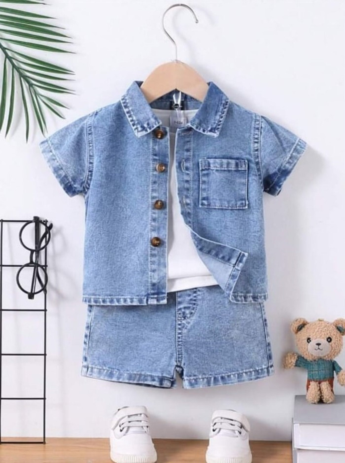 Image of ELPIXIE FASHION Boys Casual Shirt Shorts