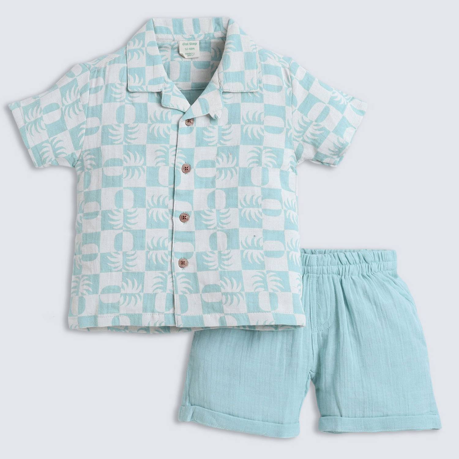 1st Step Baby Boys & Baby Girls Casual Shirt Shorts