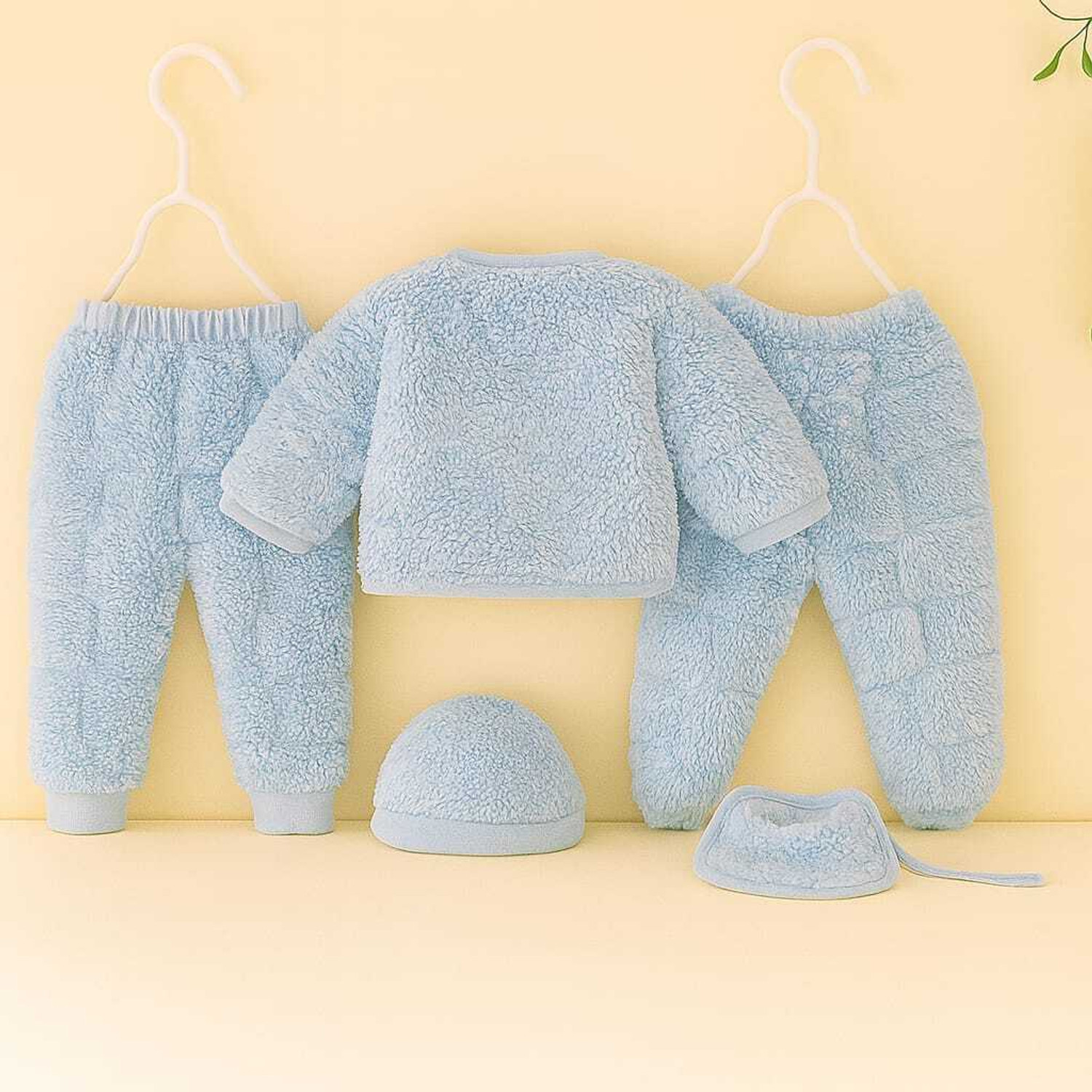 Image of KIDS PARYANIS Baby Boys & Baby Girls Casual Dress Pyjama, Bootie, Cap, Bib