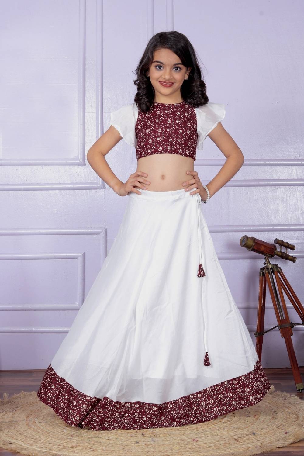 Anneca Girls Party(Festive) Kids Lehenga Choli Skirt