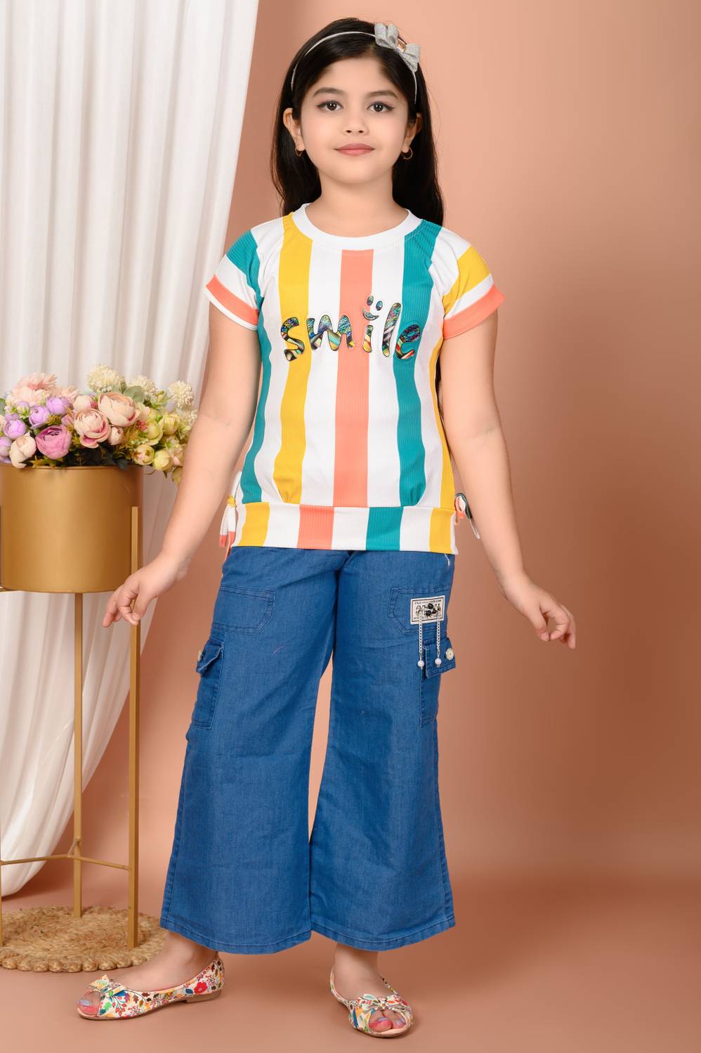 5 Stars Collection Girls Party(Festive) Top Pant