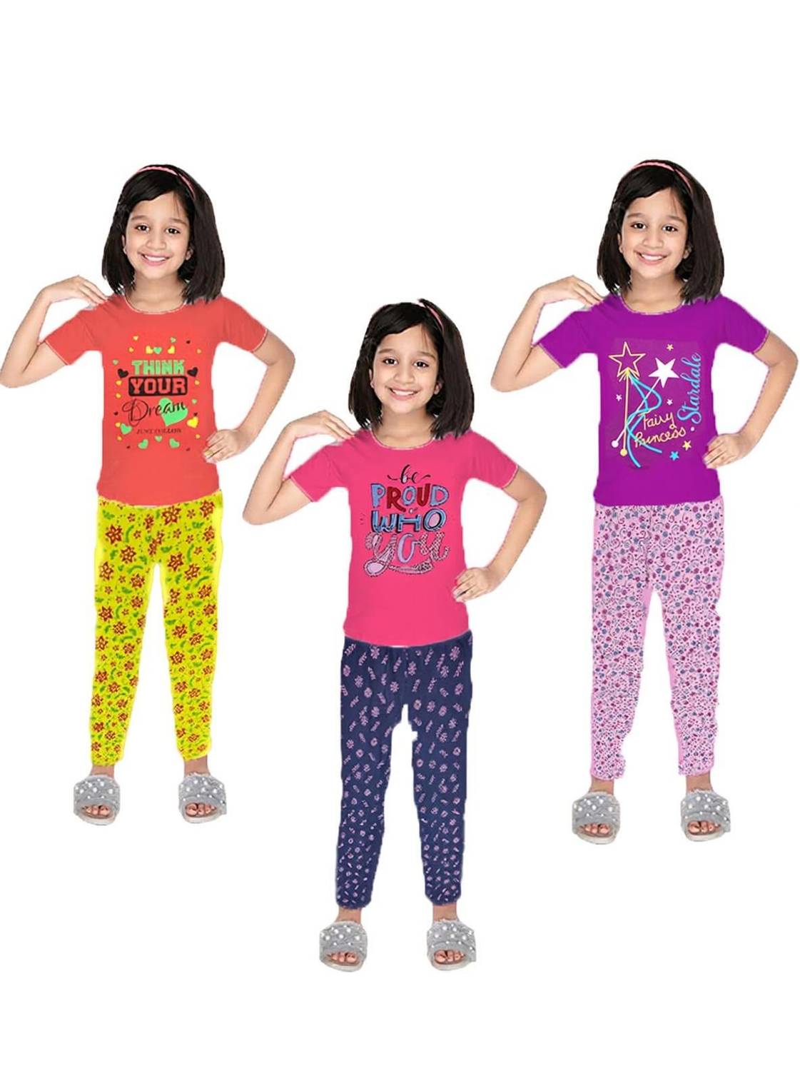 crazyon Girls Casual T-shirt Pant