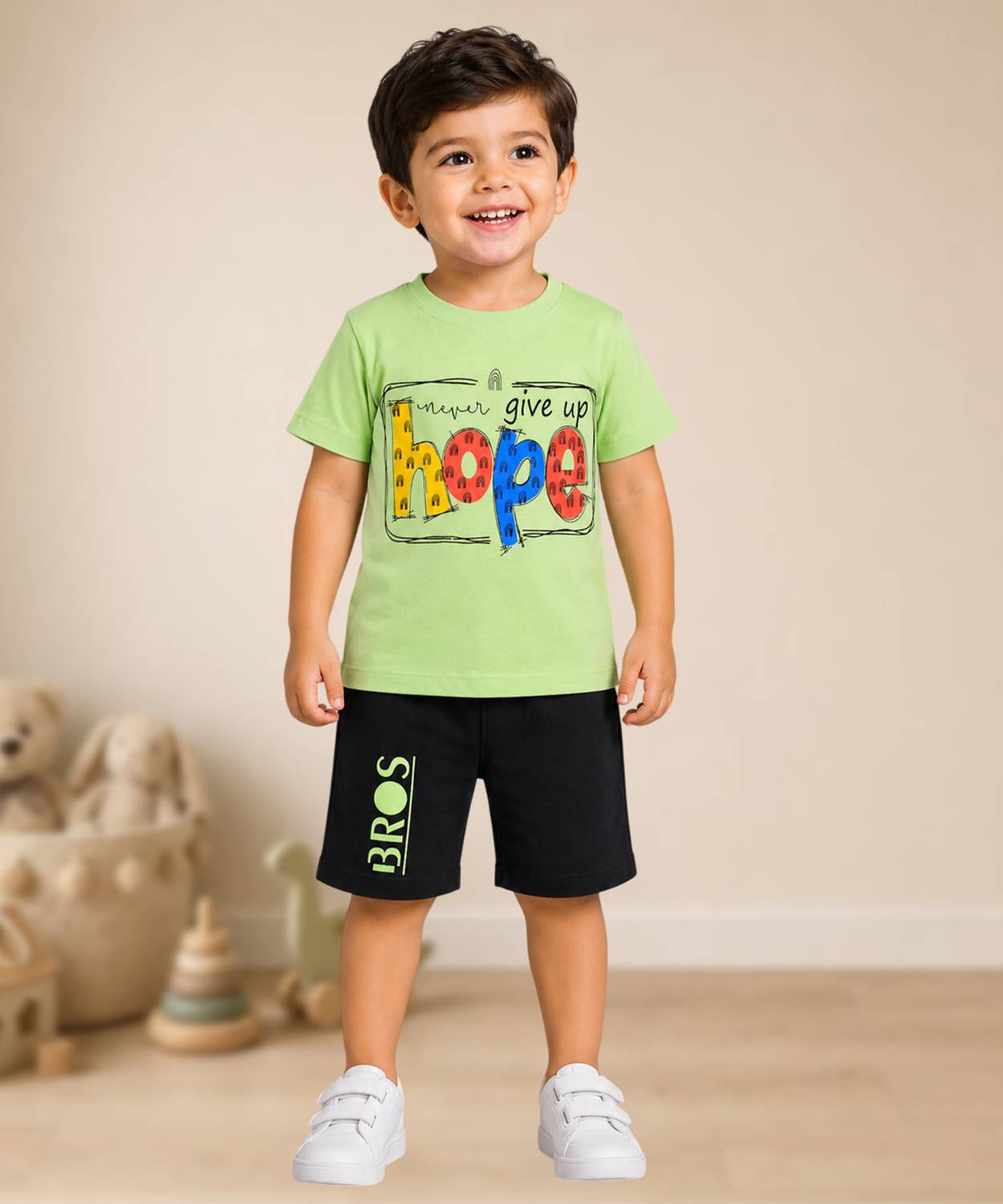 3BROS Boys Casual T-shirt Shorts
