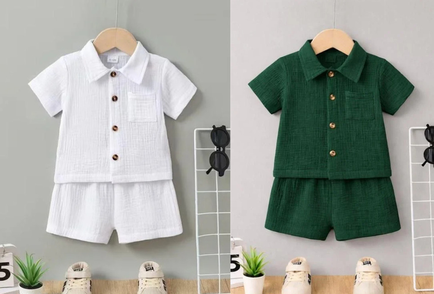 Image of RIVEREYE Boys & Girls Casual Shirt Shorts