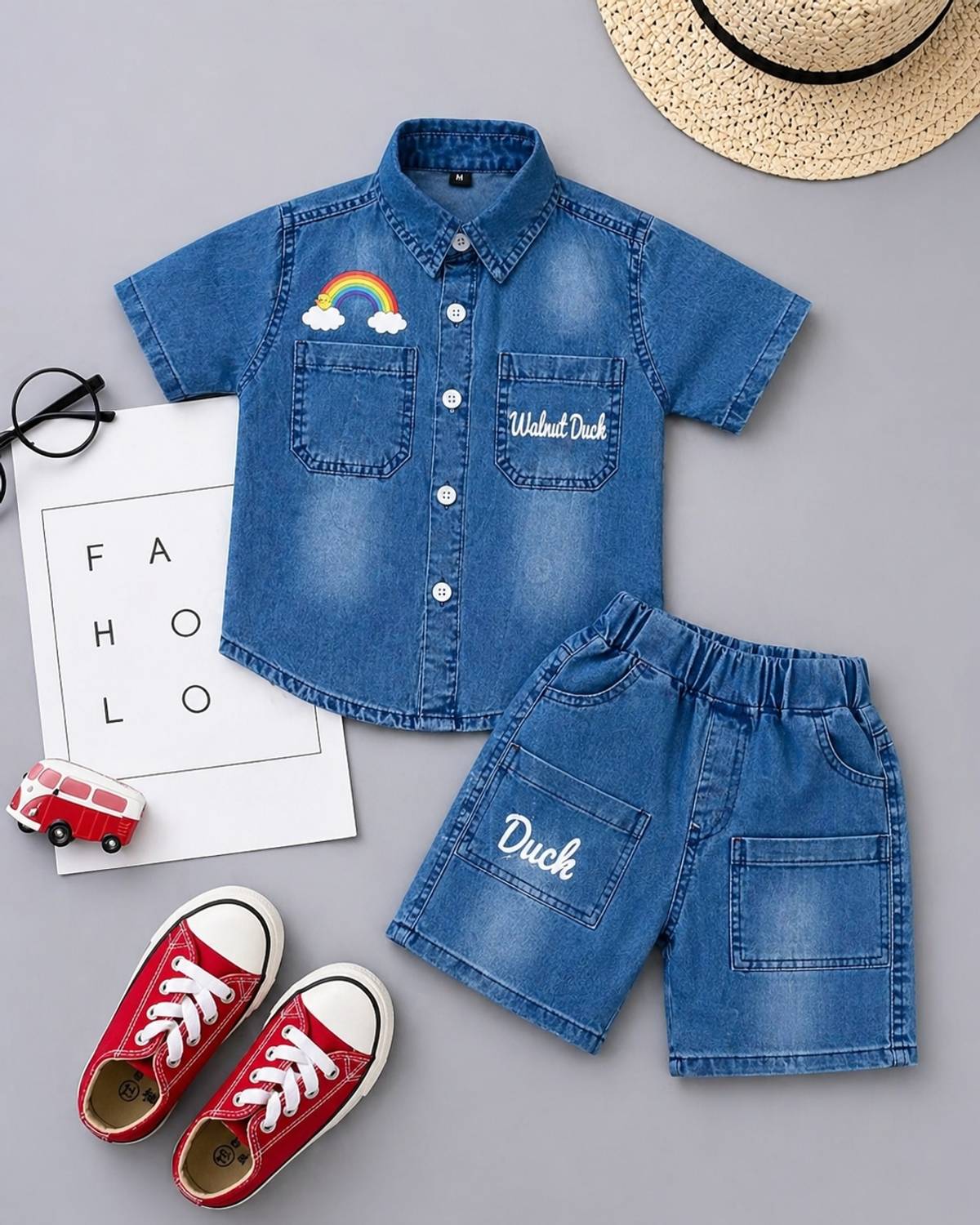 Afsnic Boys & Girls Casual Shirt Shorts