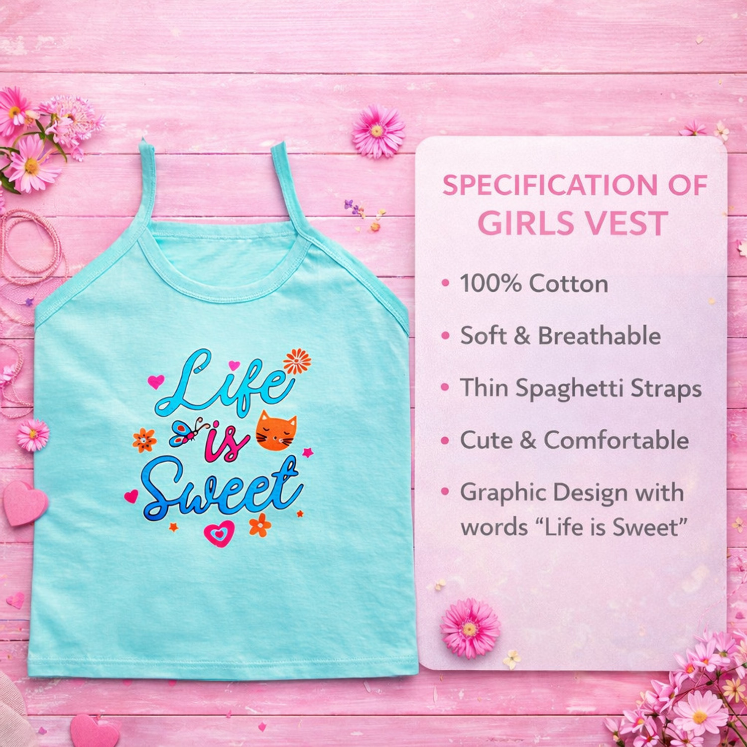 Image of BODYSHINE Camisole For Baby Girls