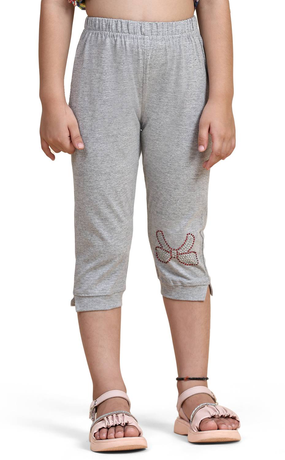 2K Kids Capri For Girls Casual Embellished Pure Cotton