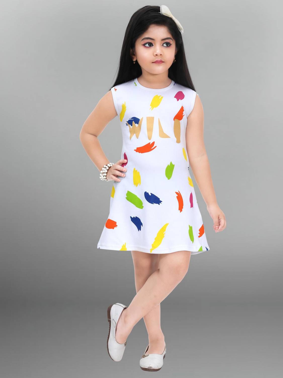 CUTE XII FASHION Girls Midi/Knee Length Casual Dress