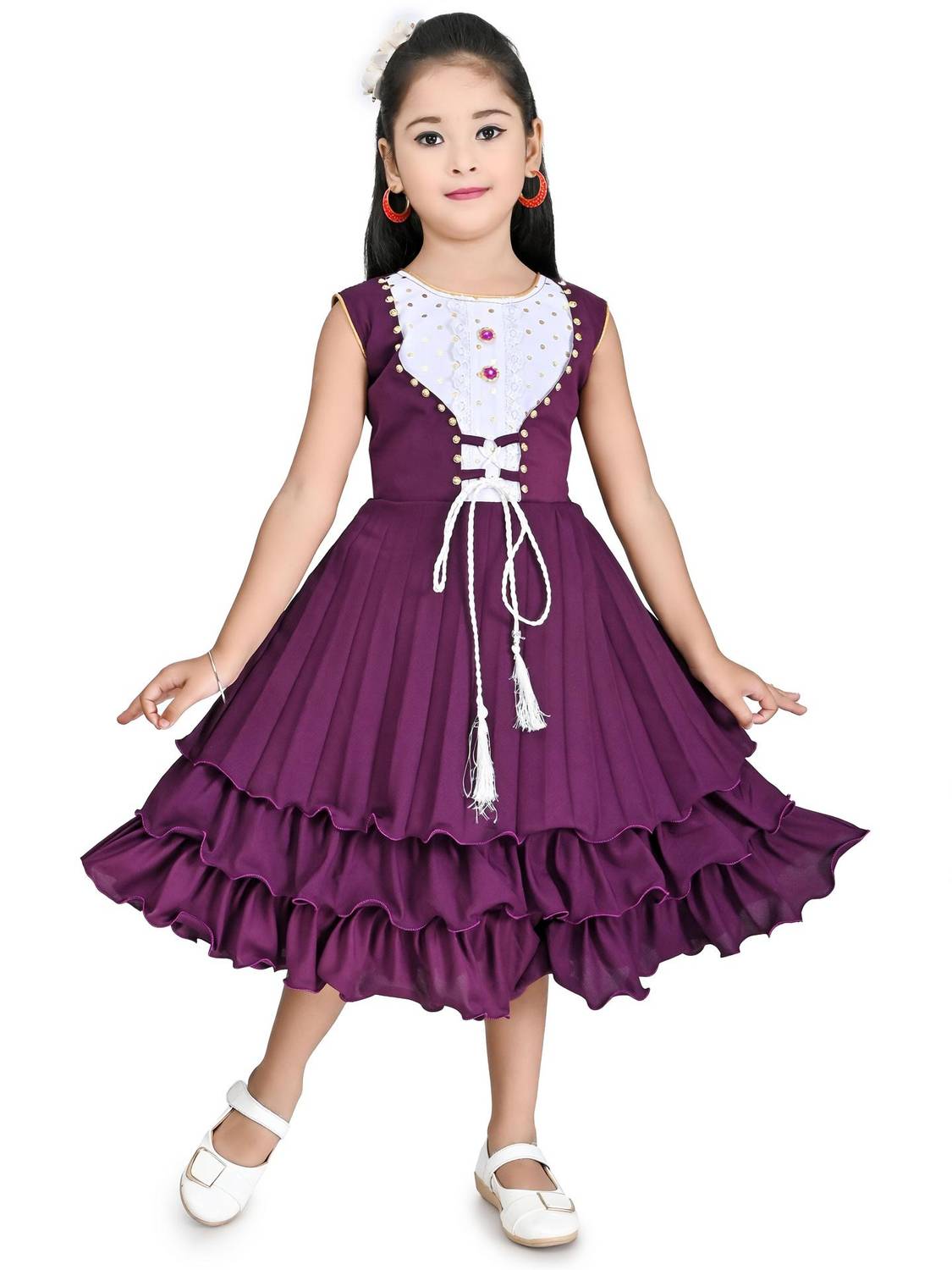 8 N STYLE Indi Girls Below Knee Casual Dress