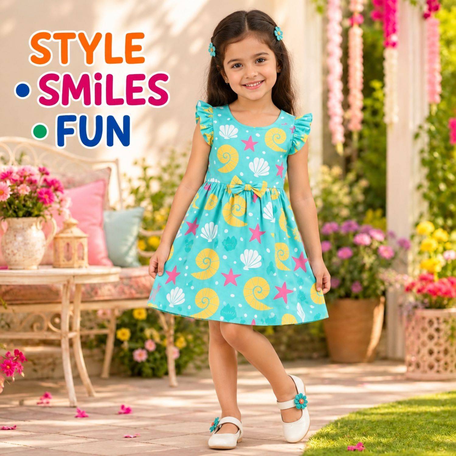 Viangels Indi Girls Midi/Knee Length Casual Dress