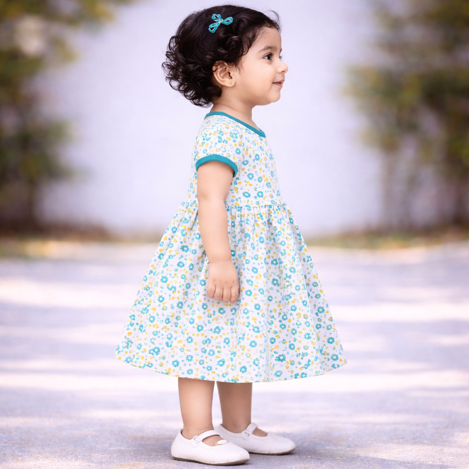 Image of babeezworld Baby Girls Midi /Knee Length Casual Dress