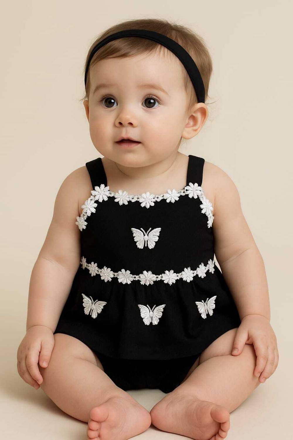 Anjali Enterprise Baby Girls Above Knee Festive/Wedding Dress