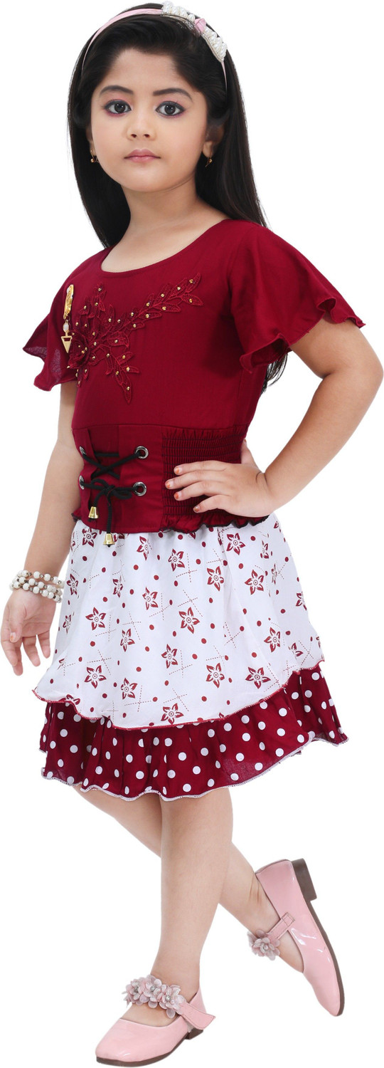 Image of Nazrana Girls Midi /Knee Length Casual Dress