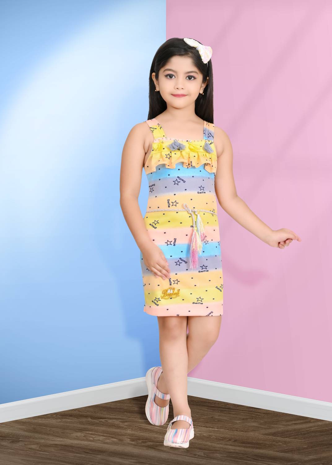 BARKAT DESIGNING PLANET Girls Midi/Knee Length Casual Dress