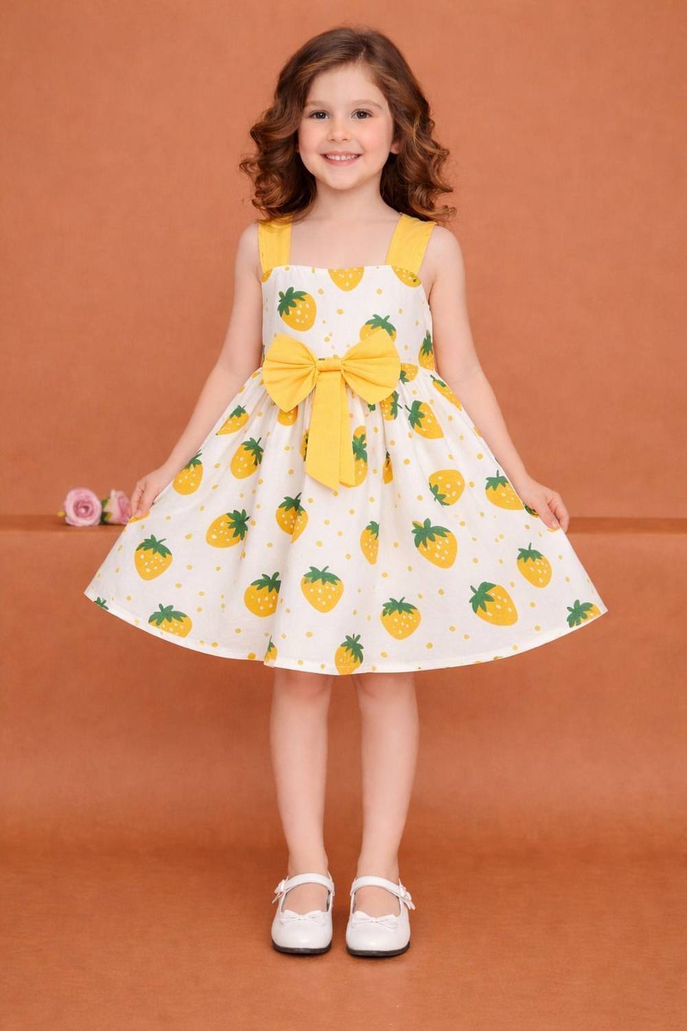 AKDYUG Indi Girls Midi/Knee Length Casual Dress
