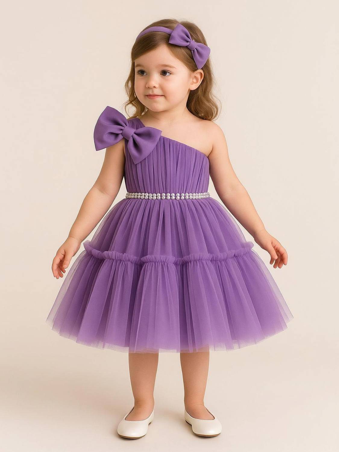 LITTLE MAMA Baby Girls Midi/Knee Length Party Dress
