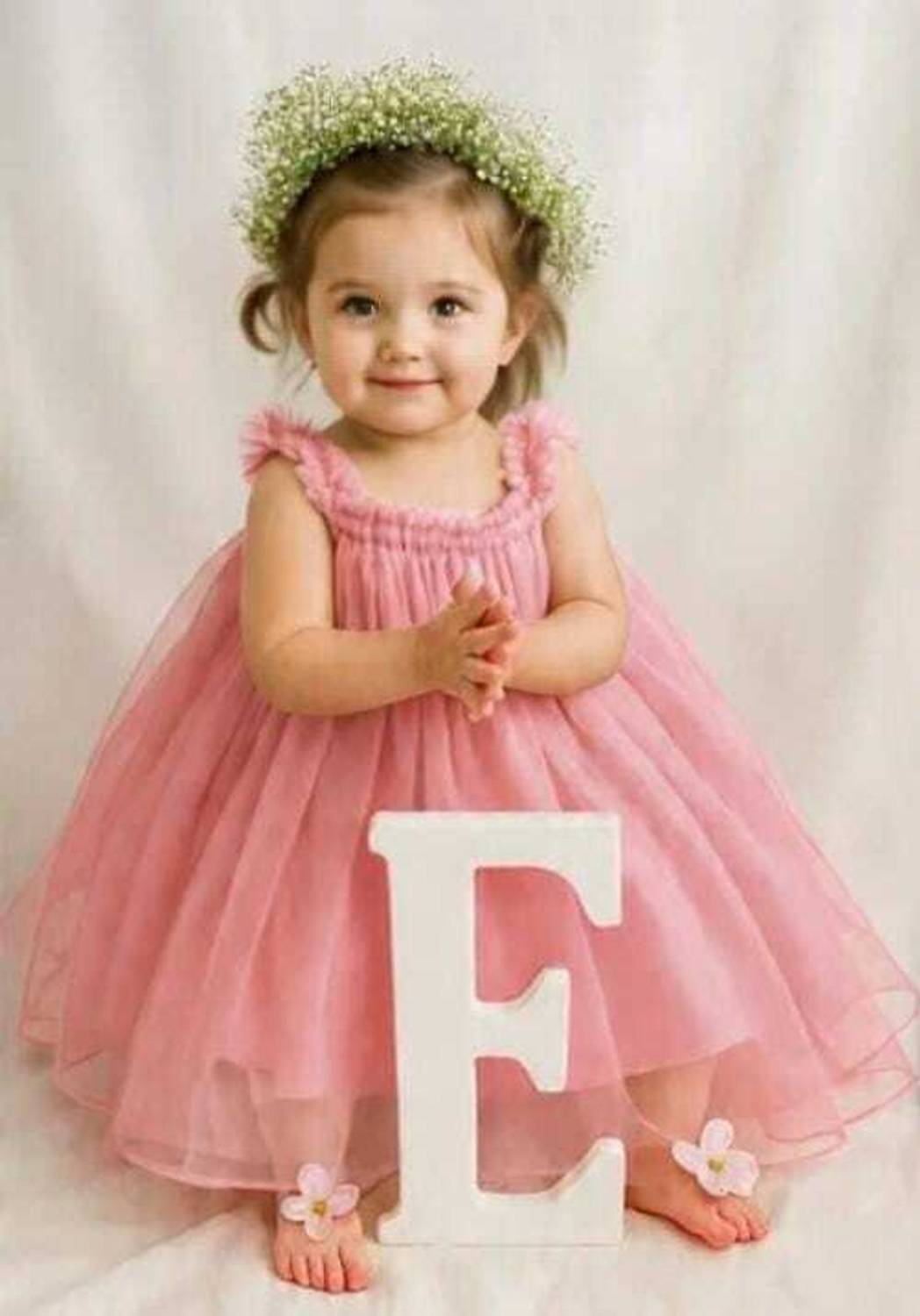 BM7STAR Girls Midi/Knee Length Festive/Wedding Dress