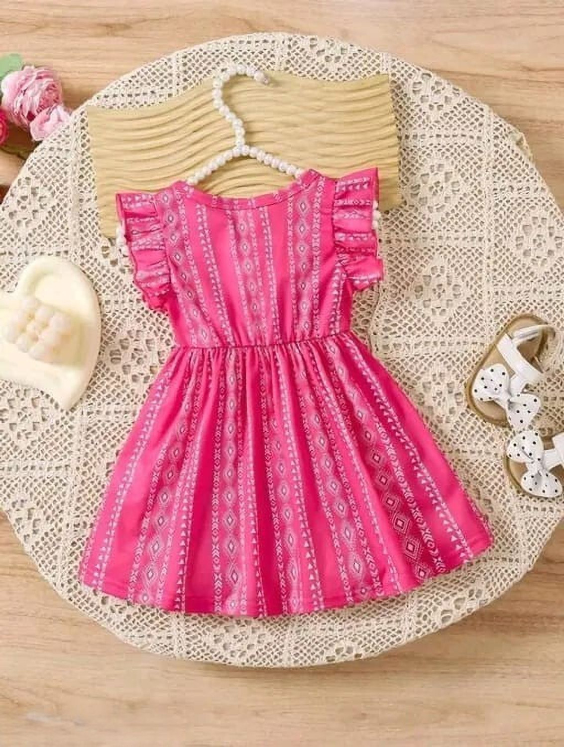 Image of SADAB FASHION Indi Baby Girls Above Knee Festive /Wedding Dress