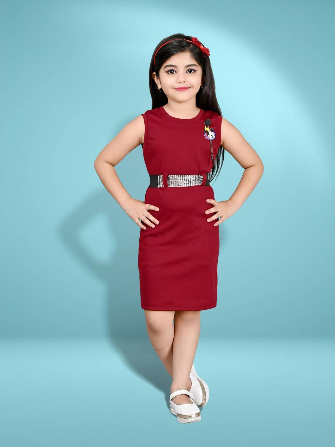 BARKAT DESIGNING PLANET Baby Girls Midi/Knee Length Casual Dress