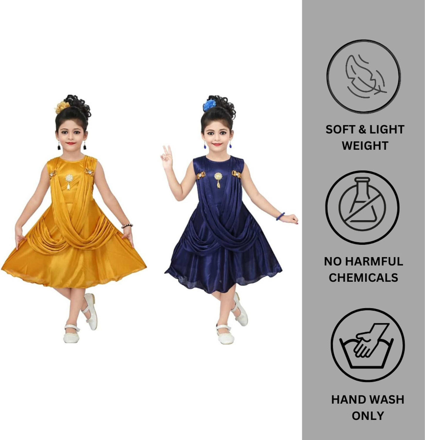 Image of Mullick the designer Indi Girls Midi /Knee Length Casual Dress