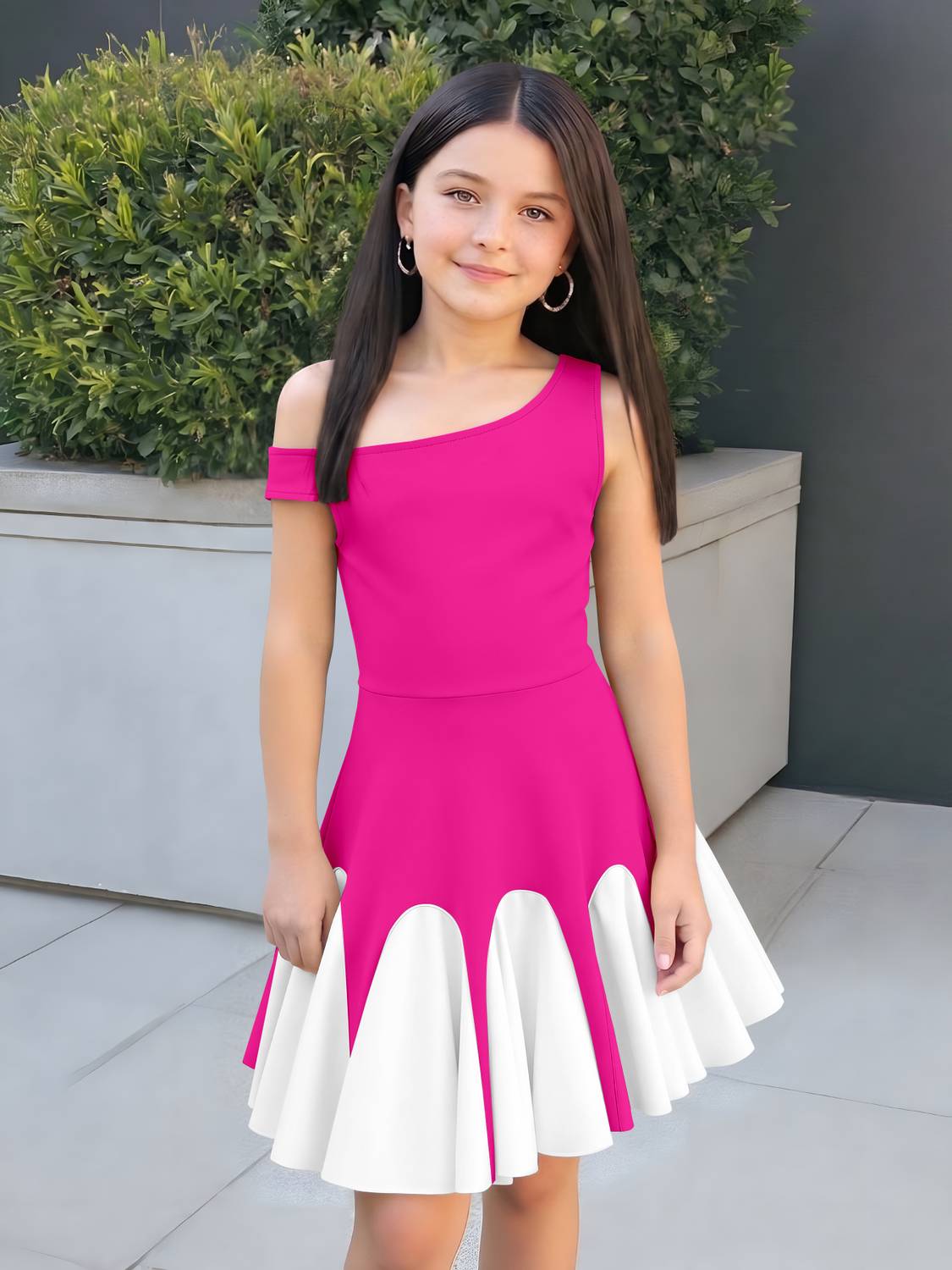 Aradhna Tex Girls Above Knee Party Dress