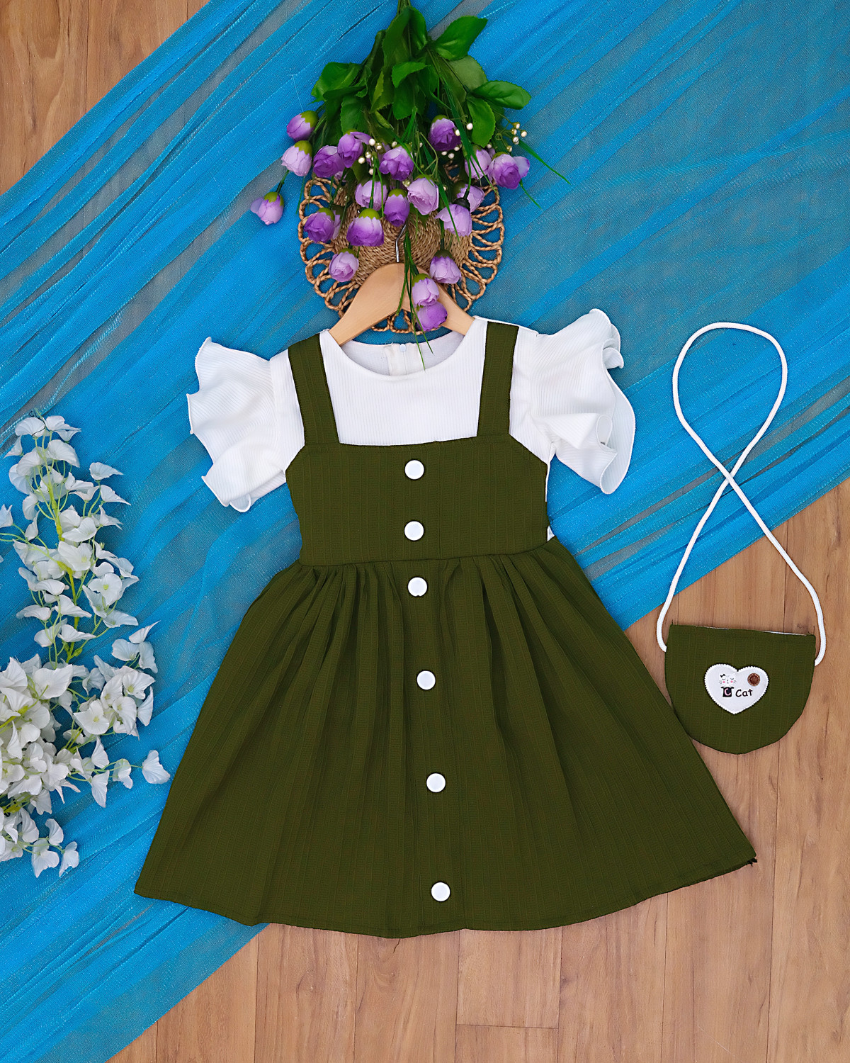Image of MRAKIBGARMENTS Baby Girls Midi /Knee Length Festive /Wedding Dress
