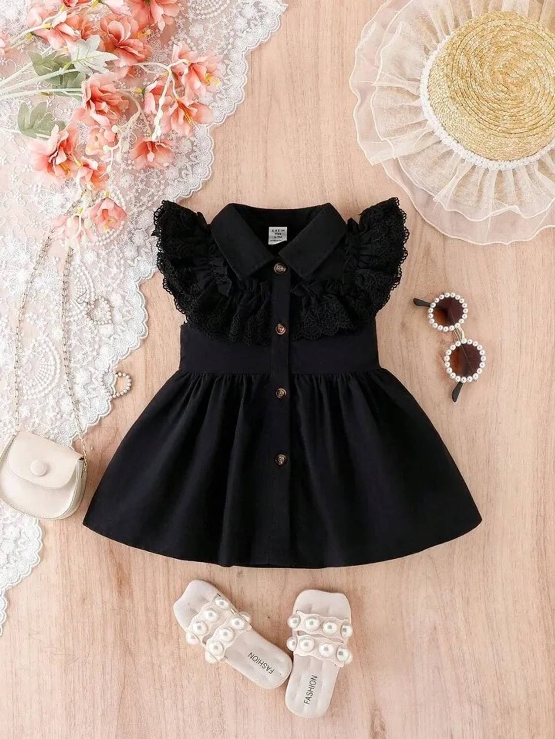 baby girl black dress AISHAN DRESSES N/A Girls Midi/Knee Length Casual Price in India Size:18W-HEM UP Lily-Rose Depp with a The 3T Black Satin 2001-2499