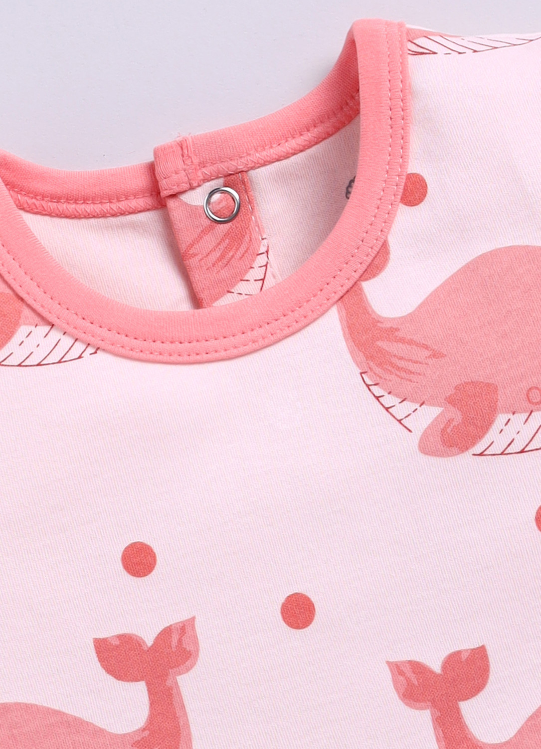 Image of BabyGo Baby Girls Above Knee Casual Dress (Pink, Short Sleeve)