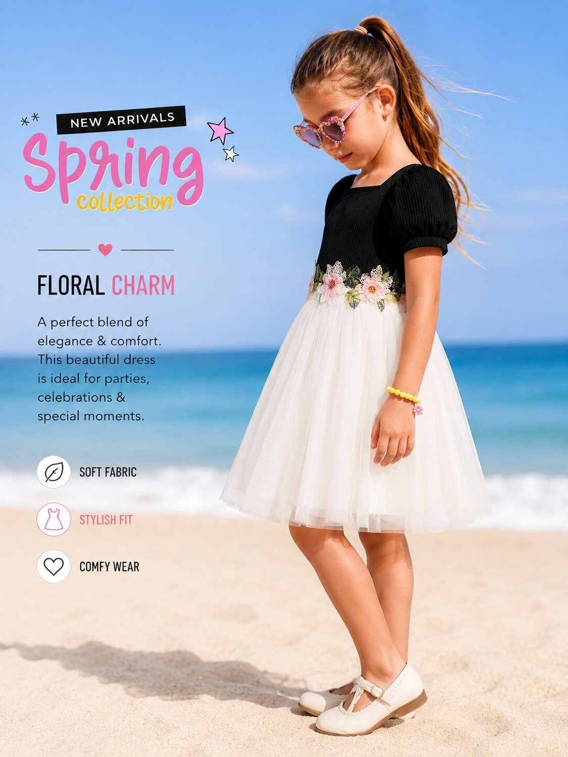 Image of mayara fashion Girls Midi /Knee Length Party Dress