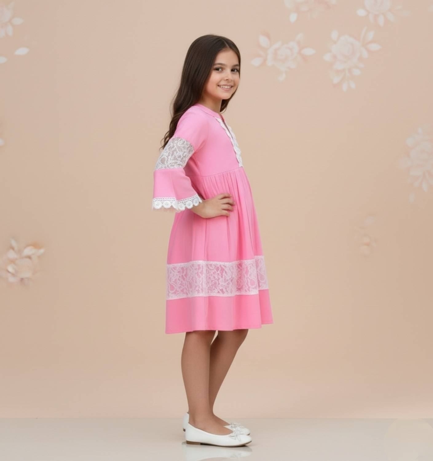 Sk Sumaiya Dresses Indi Girls Midi/Knee Length Casual Dress Price