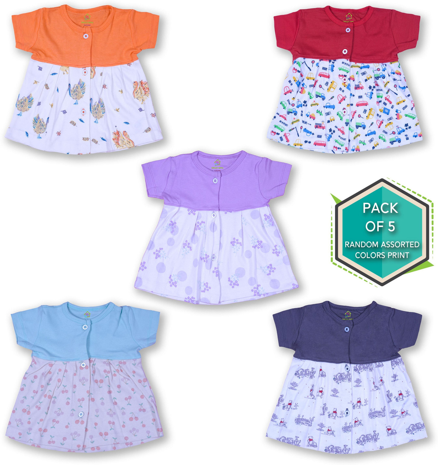 Image of Modern Mama Baby Girls Below Knee Casual Dress
