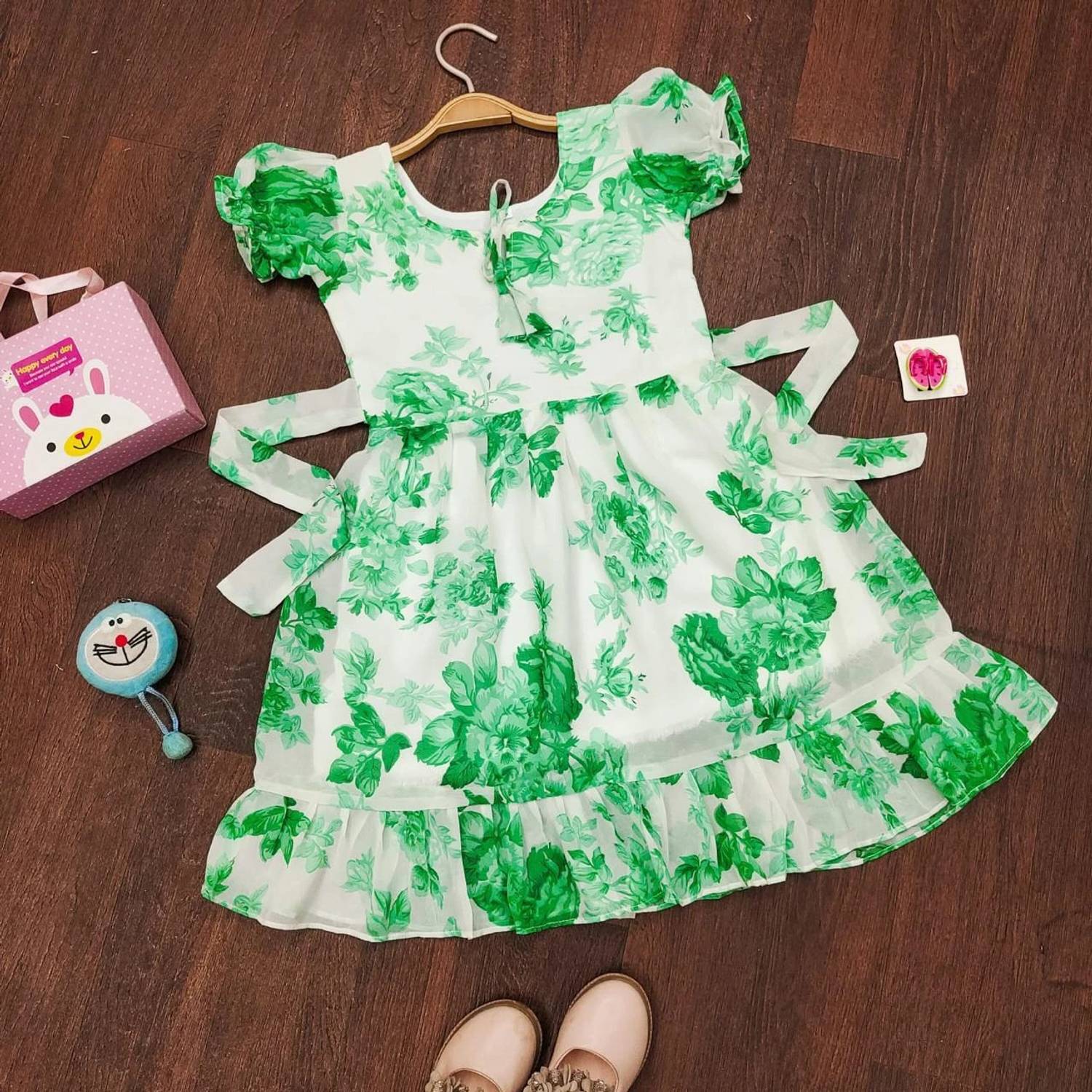 Aabhilasha Girls Below Knee Party Dress