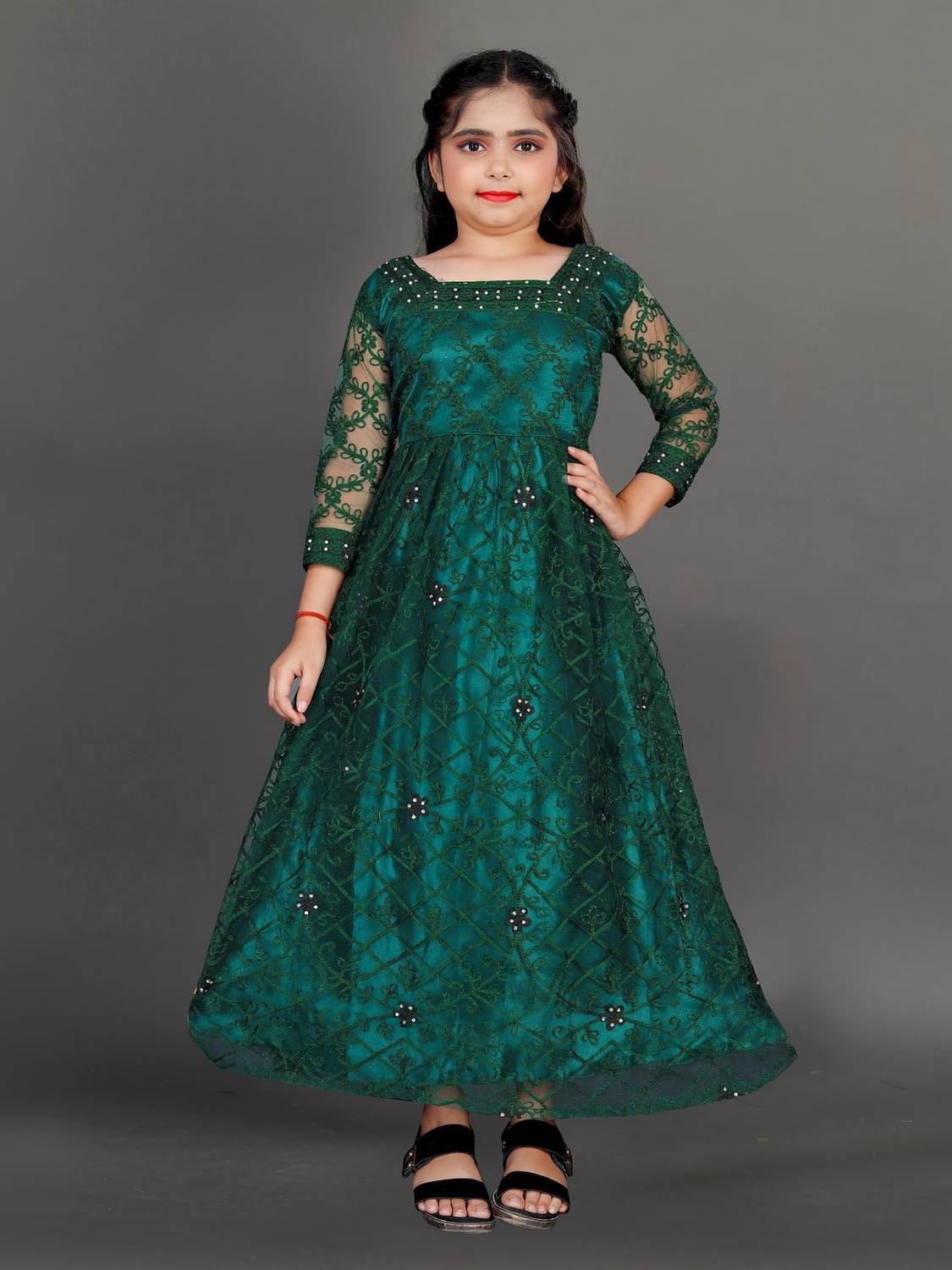Aika Girls Maxi/Full Length Festive/Wedding Dress