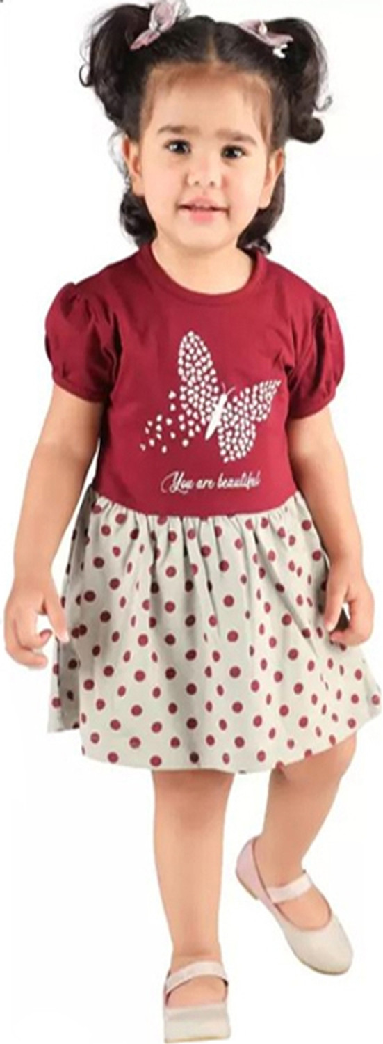 Image of Cute N Tight Indi Baby Girls Midi /Knee Length Casual Dress