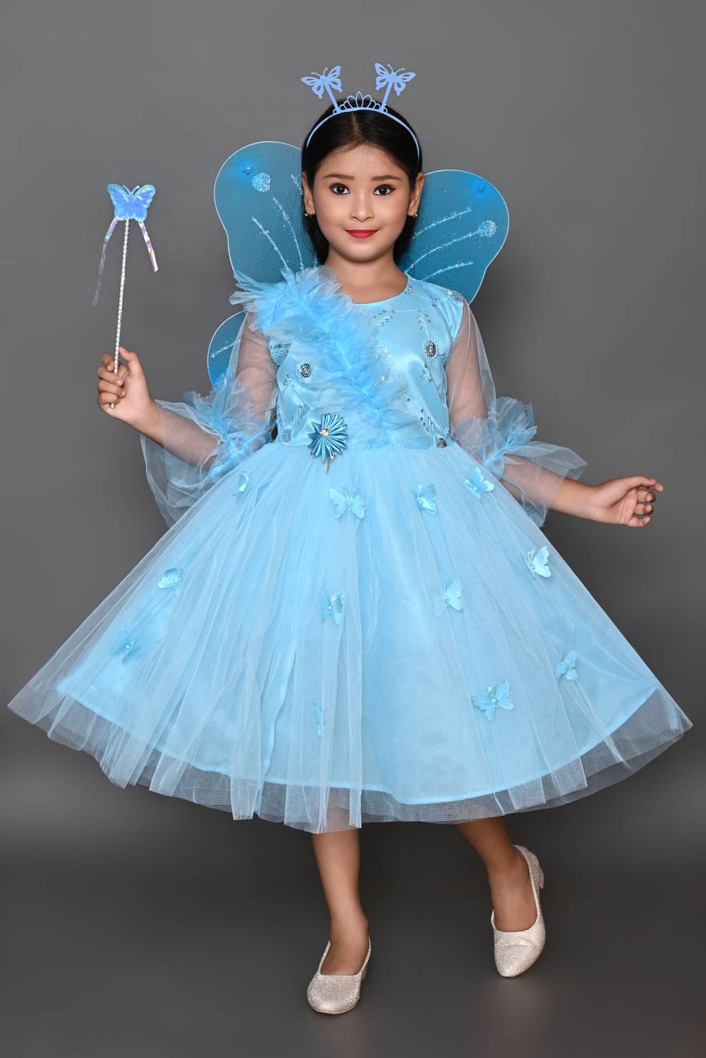 AQIFA Girls Below Knee Festive/Wedding Dress