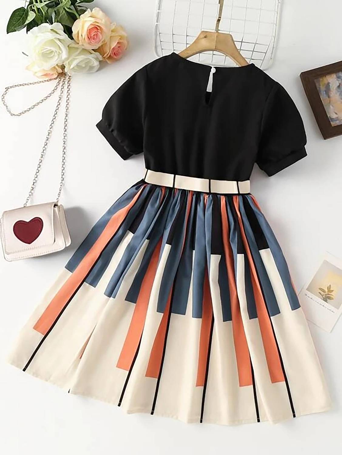 Vihan Fab Indi Girls Midi/Knee Length Casual Dress - Image 2