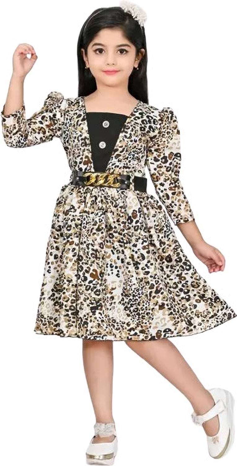 alvion Girls Midi/Knee Length Casual Dress