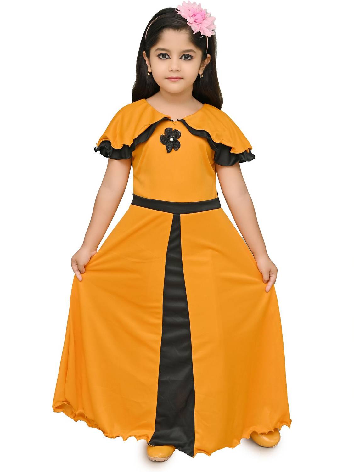 CHANDRIKA LIFESTYLE Girls Maxi/Full Length Casual Dress